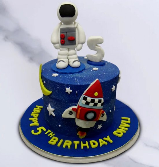 Astronaut Birthday Cake Topper Template Printable DIY | Bobotemp