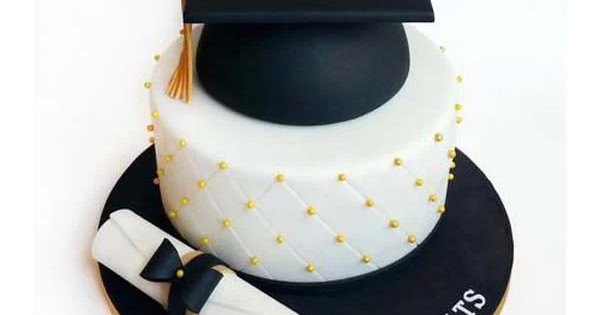 Marbled Graduation Cake - Palermo Custom Cakes