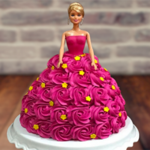Strawberry Fantasy Barbie Cake - Bakersfun Online