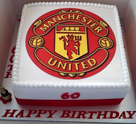 Manchester United Theme cake / Birthday cake / Eggless option available |  Shopee Singapore