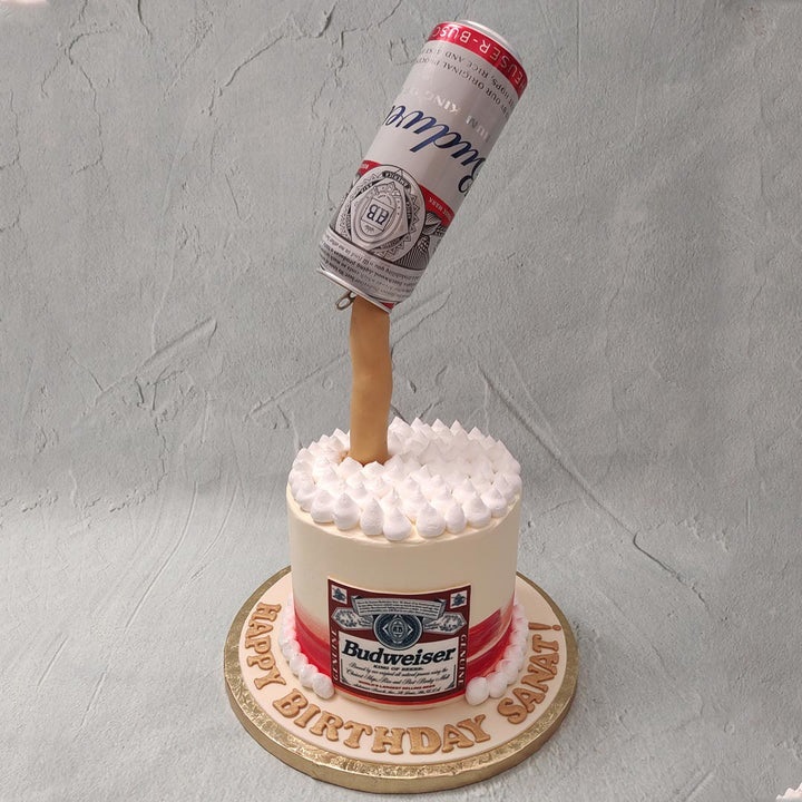 Budweiser Beer Theme Cake Delivery In Delhi And Noida