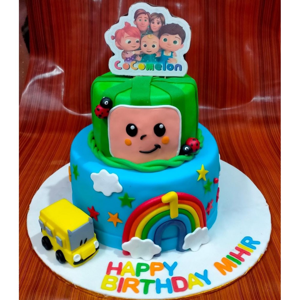 Order Cocomelon 1st birthday cake in Pune | Sweet Mantra