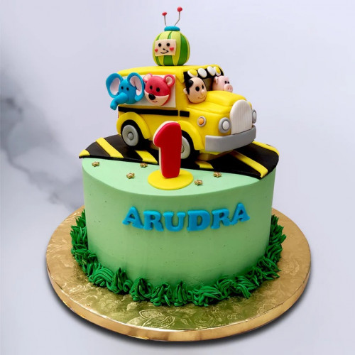 Cocomelon School Bus Cake