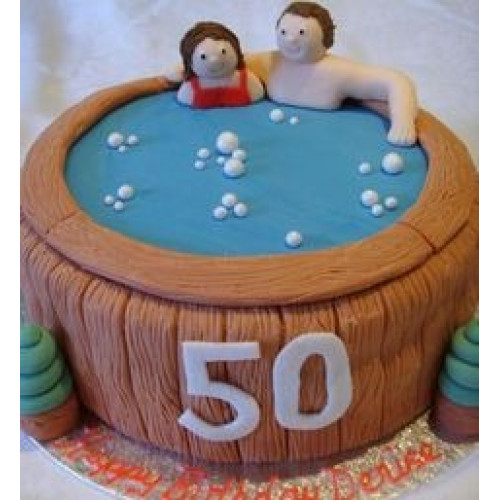 Couple In Bathtub Cake