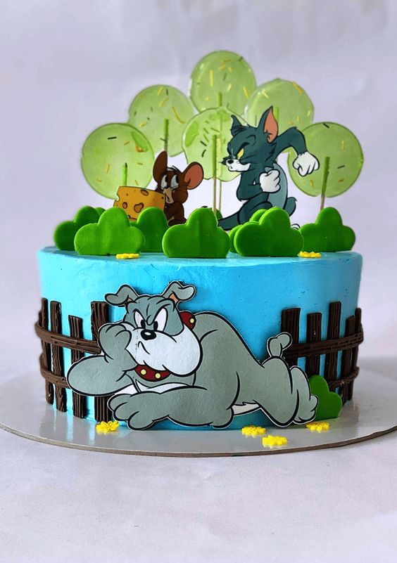 Order Tom N Jerry Bday Cake Online, Price Rs.949 | FlowerAura