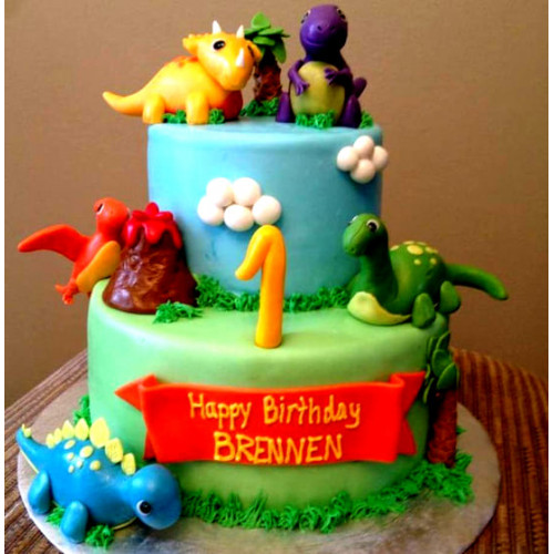 Dinosaurs Theme Cake 