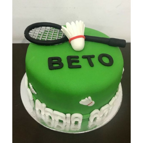 Sports badminton theme birthday Cake - Sports inspired cake Singapore -  River Ash Bakery