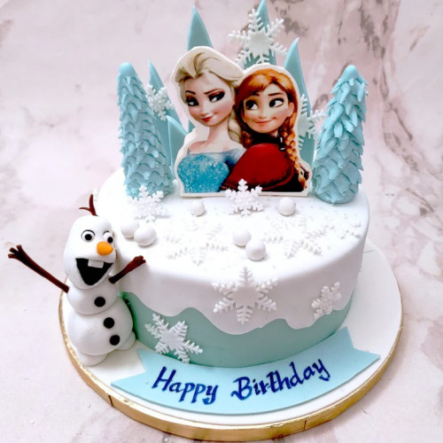 Elsa And Anna Cake 