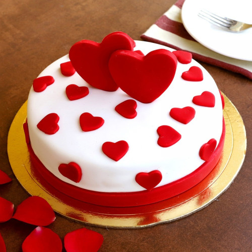 Floating Heart Cake