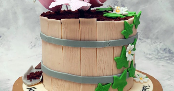 🌺 Double Barrel Cake 🌺#doublebarrelcake #burgundycake #marooncake ... |  TikTok