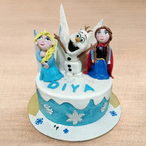 Frozen Characters Cake