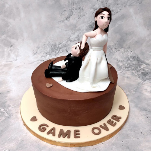 Game Over Fondant Cake