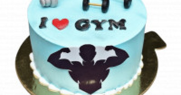 Order Semi Fondant Gym Cake Online Same day Delivery Kanpur