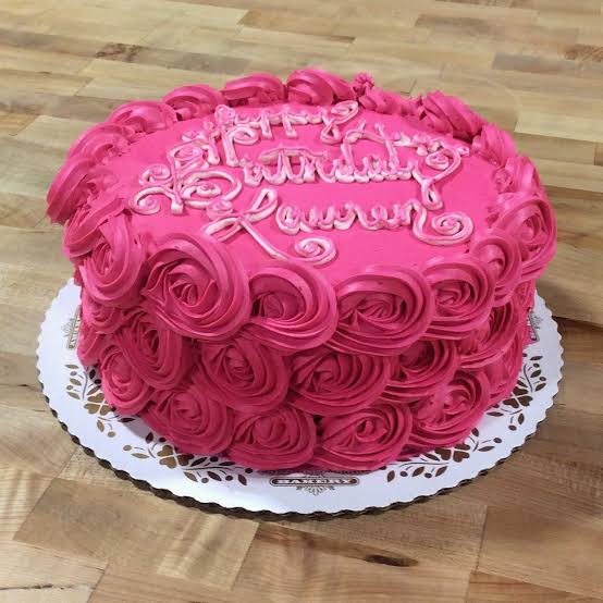 Pink Rosettes & Roses - Kidd's Cakes & Bakery