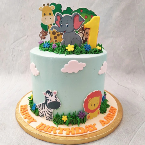 Jungle Theme Step cake - Cakebuzz