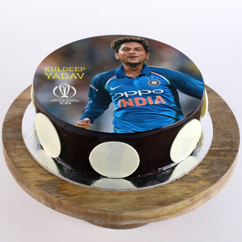 Kuldeep Yadav Photo Cake