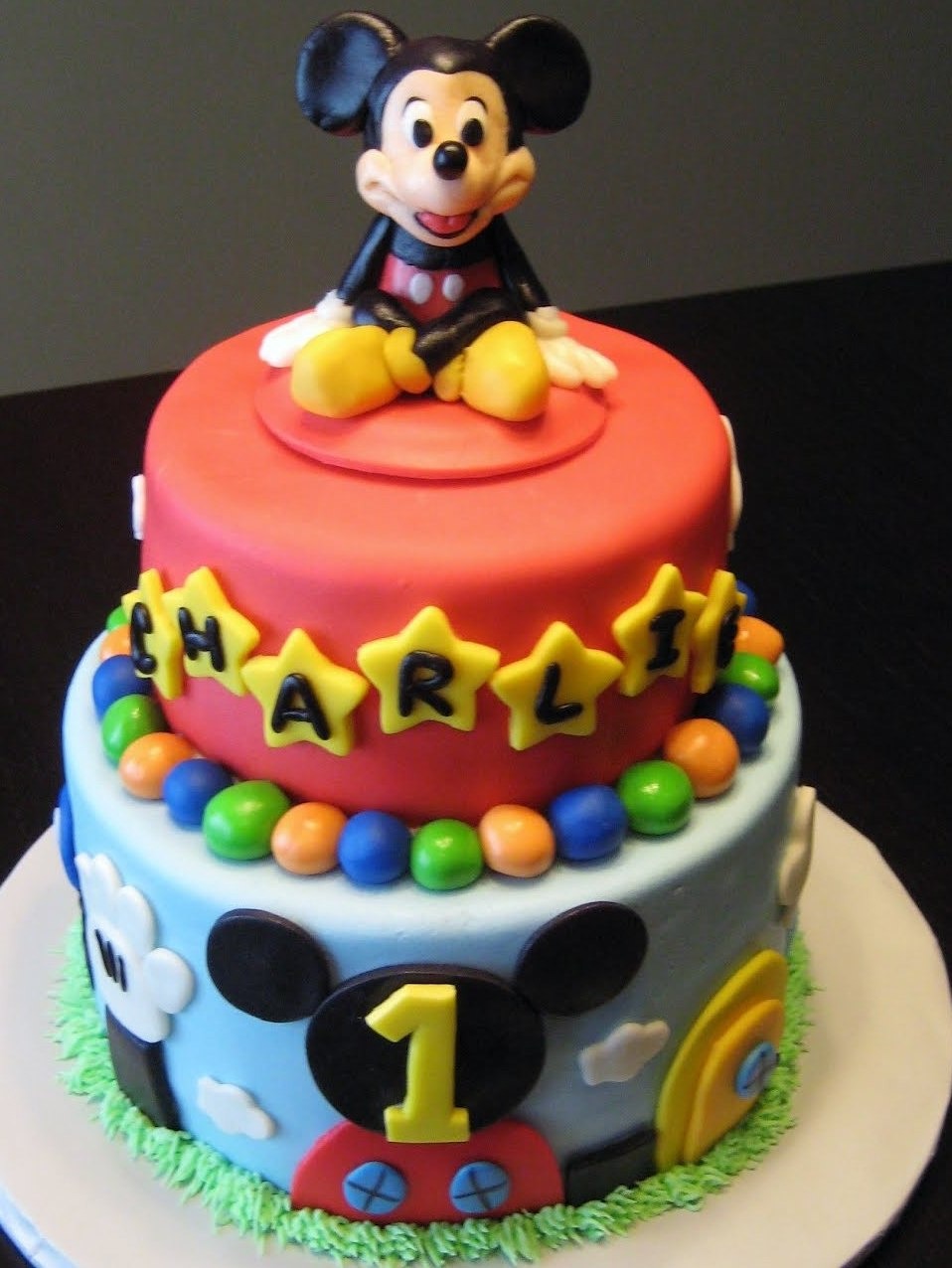 Micky Mouse Photo Cake 1 Kg - Bloomsvilla