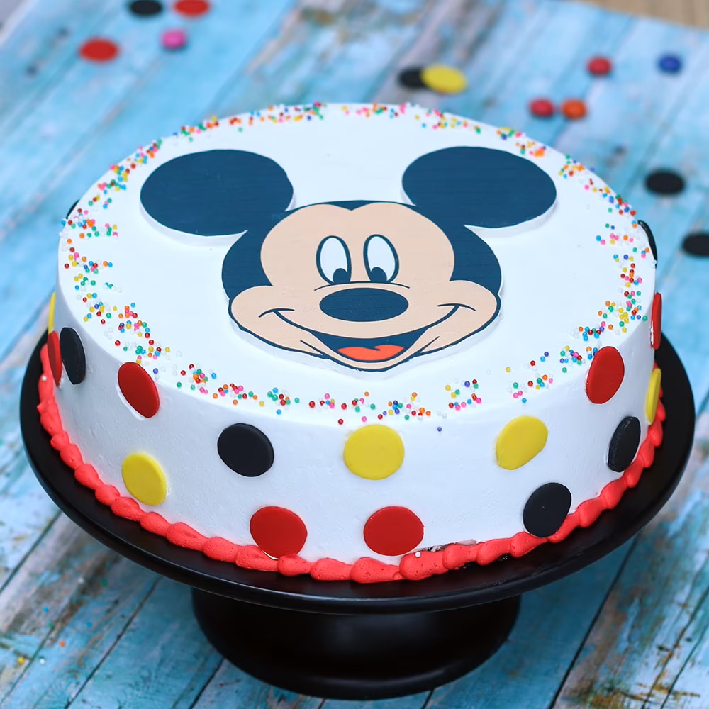Mickey mouse theme cake Star stick 1 kg 500 gm chocolate