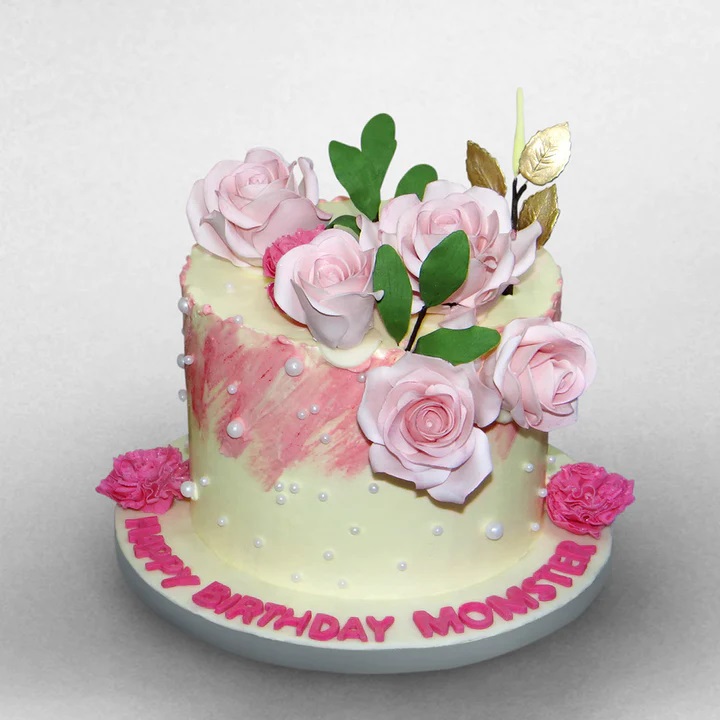 Mrs Cake|silk Peach Rose Cake Topper For Weddings & Country Theme Decor