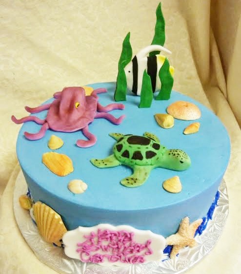 Baby Sea Animals Cake- Order Online Baby Sea Animals Cake @ Flavoursguru