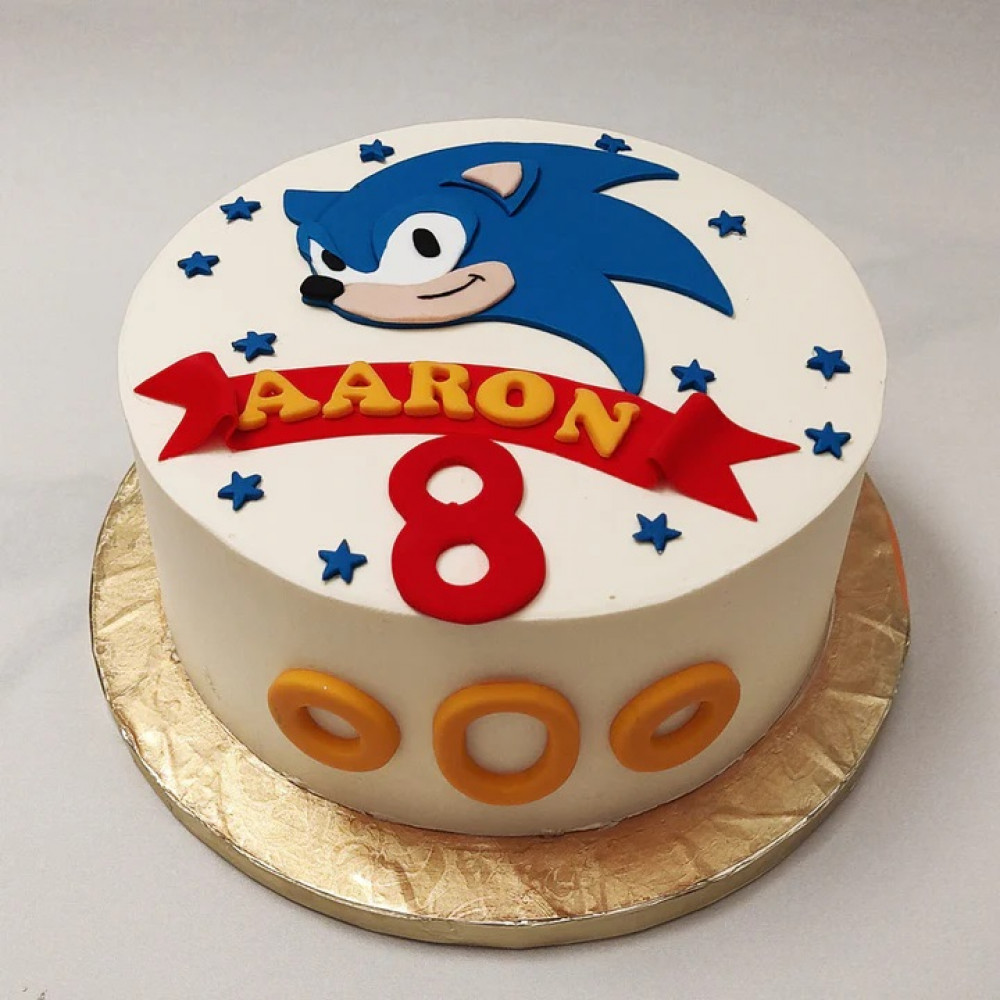 Super Sonic Theme Egg-less Cake Delivery In Delhi And Noida