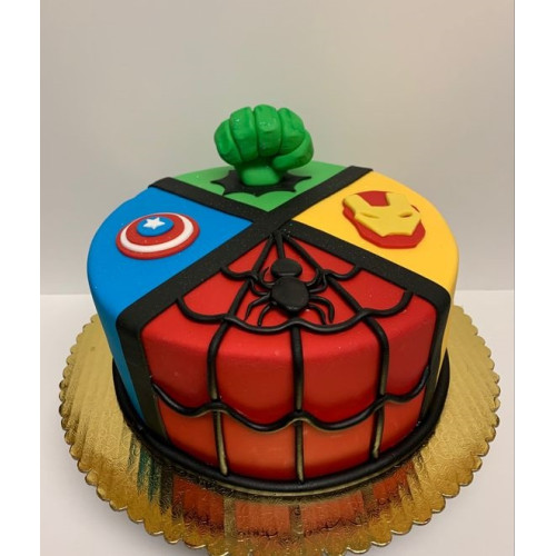 Superheroes Logo Cake