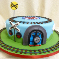 Blue Train Cake Singapore/ Train Birthday Party SG - River Ash Bakery