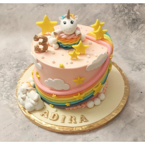 Unicorn Rainbow Cake