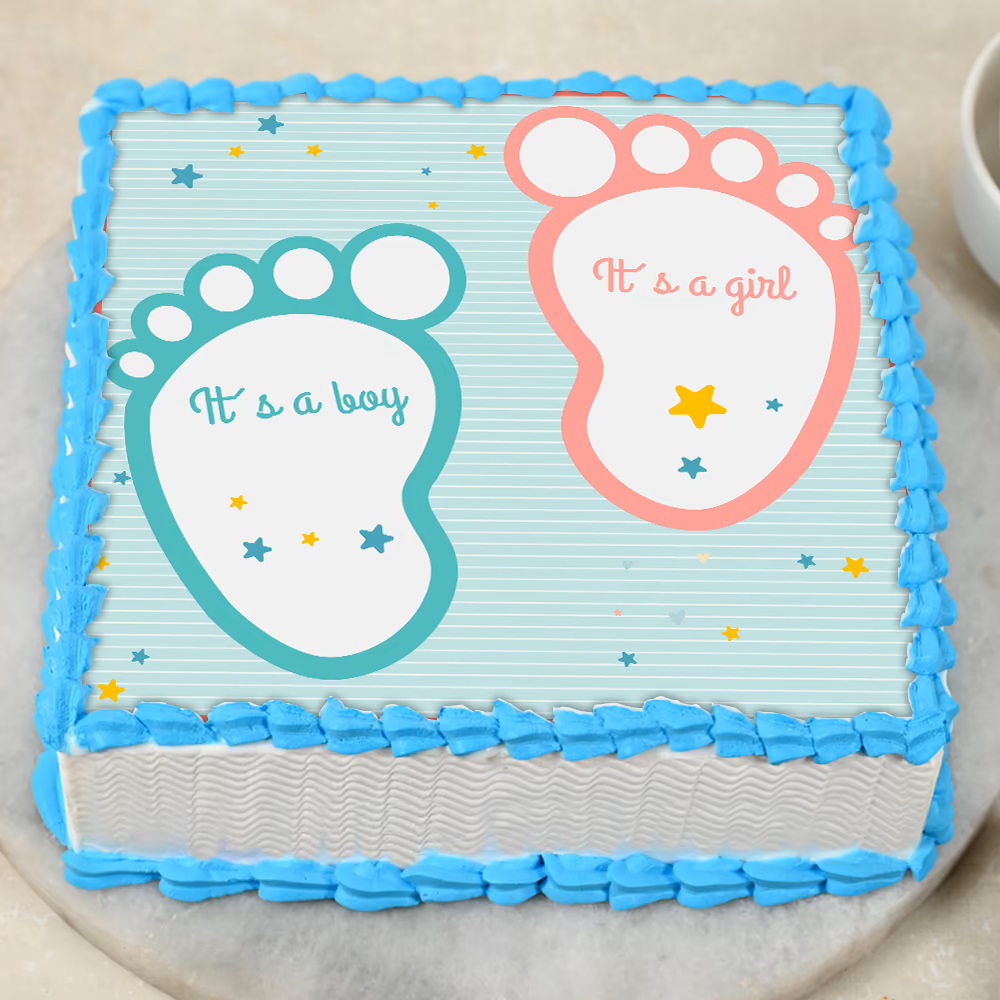 Send Welcome Baby Girl Cake with Designer Toppers Online - GAL22-103771 |  Giftalove