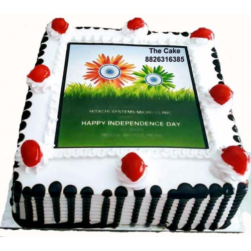 Shop for Fresh Independence Day Flag Theme Cake online - Hosur
